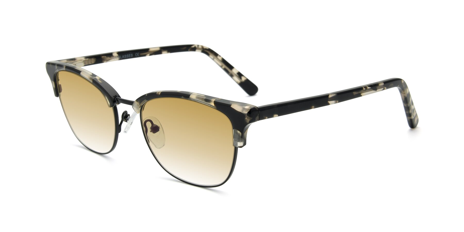 Angle of 17463 in Black-Tortoise with Champagne Gradient Lenses