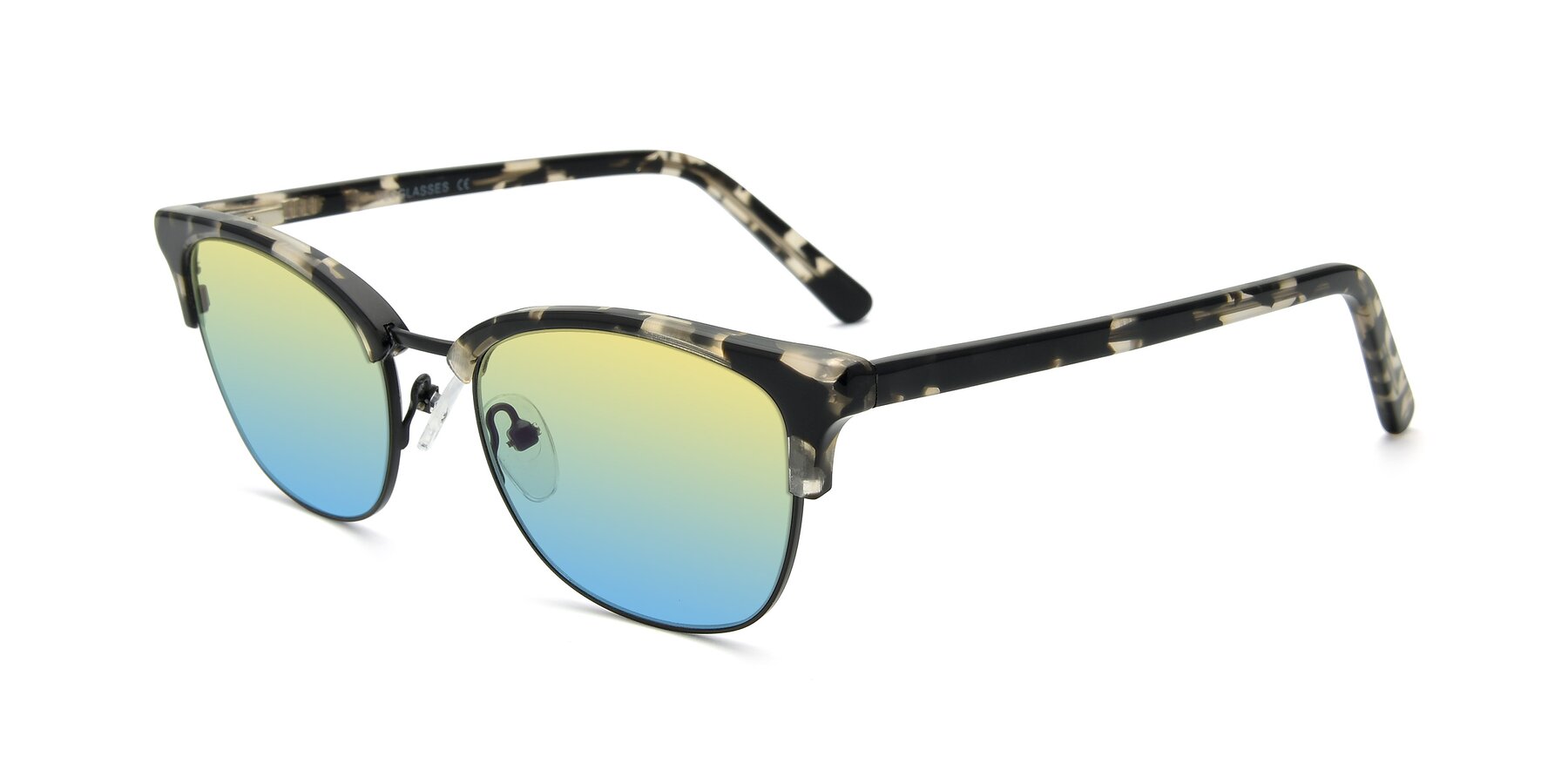Angle of 17463 in Black-Tortoise with Yellow / Blue Gradient Lenses