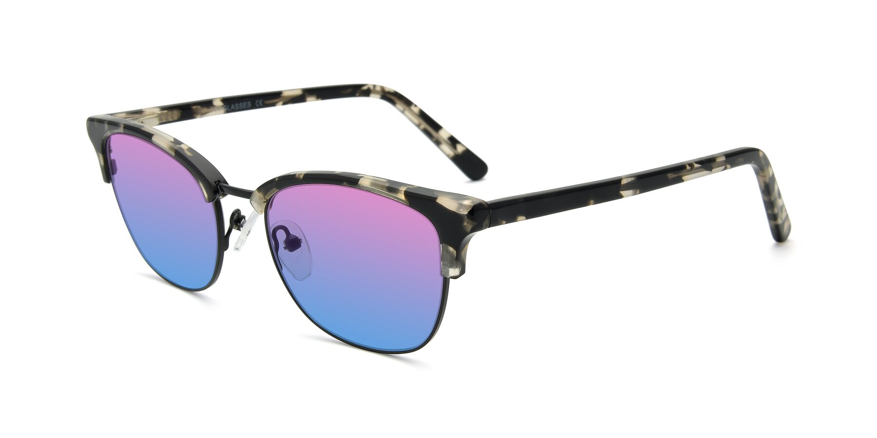 Angle of 17463 in Black-Tortoise with Pink / Blue Gradient Lenses
