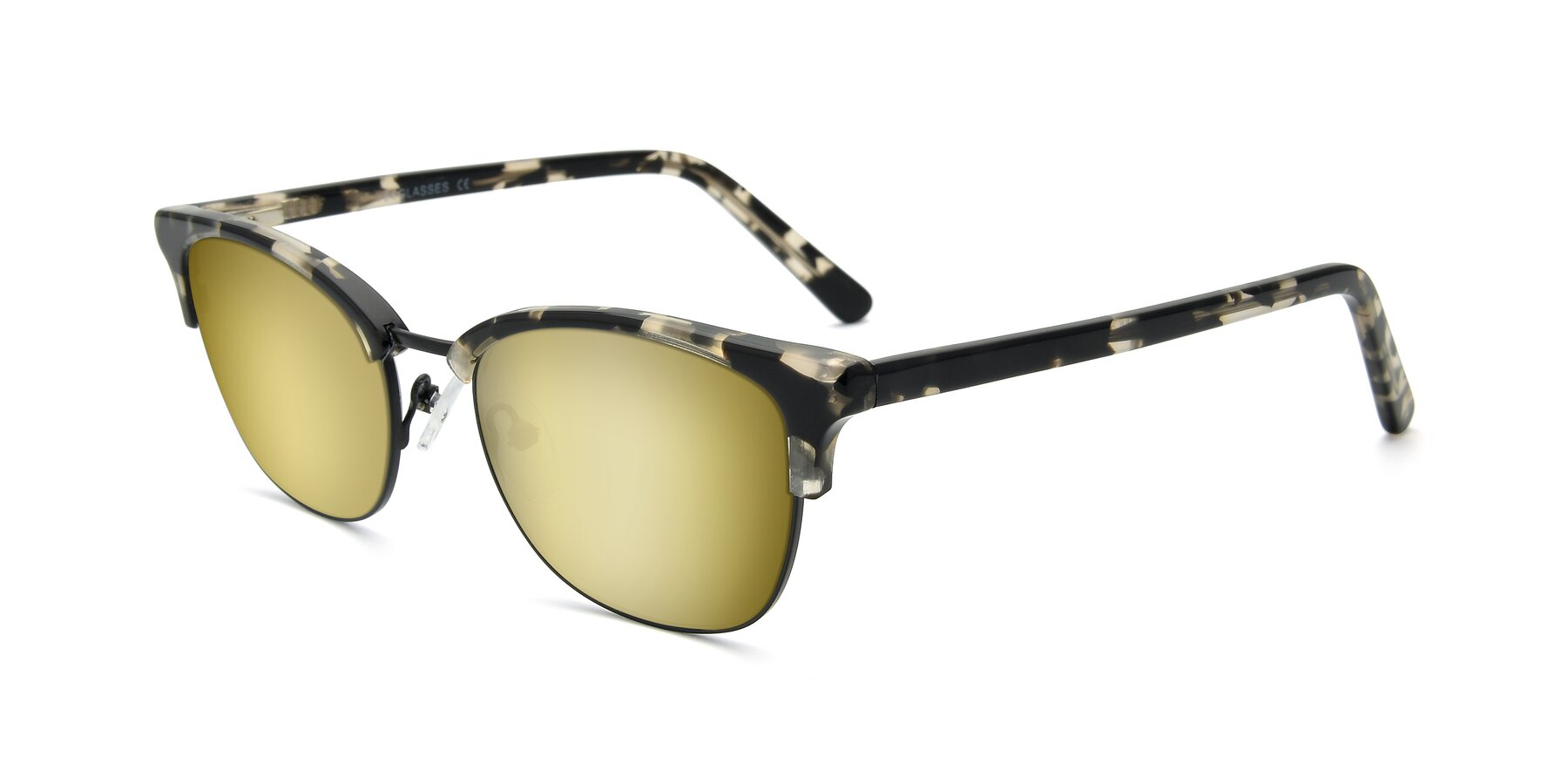 Angle of 17463 in Black-Tortoise with Gold Mirrored Lenses