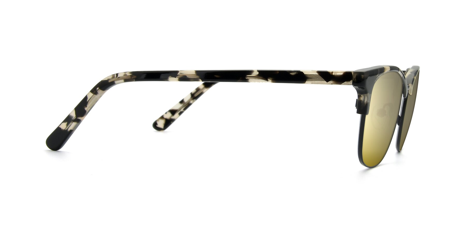 Side of 17463 in Black-Tortoise with Gold Mirrored Lenses