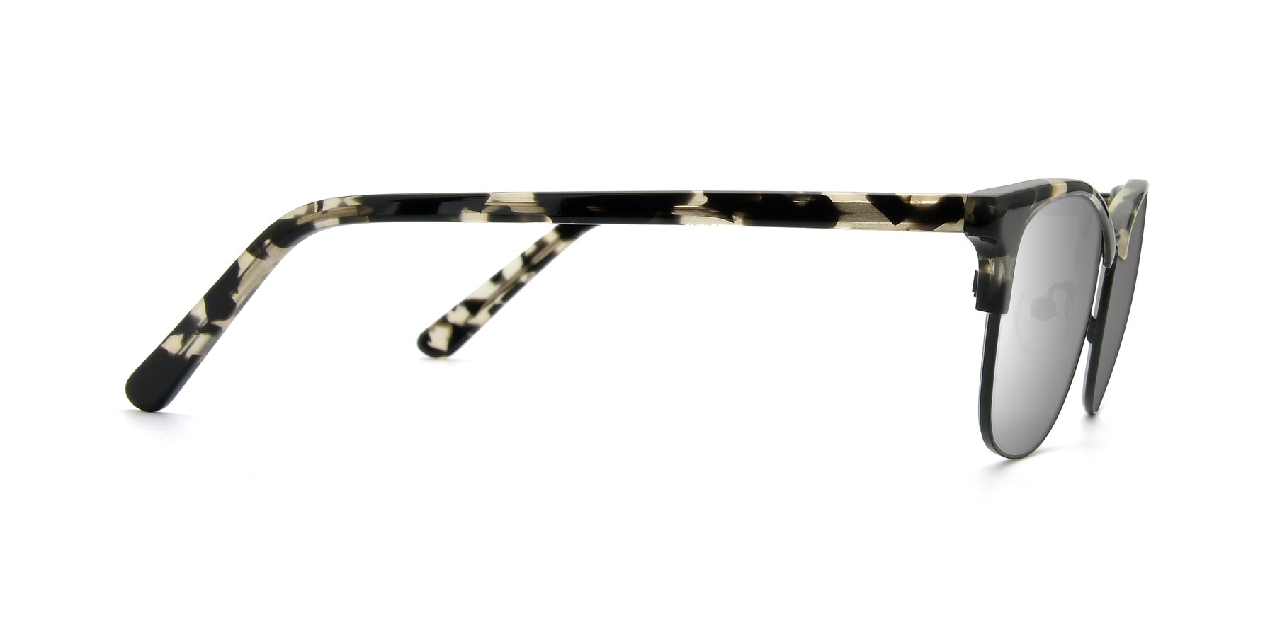 Side of 17463 in Black-Tortoise with Silver Mirrored Lenses