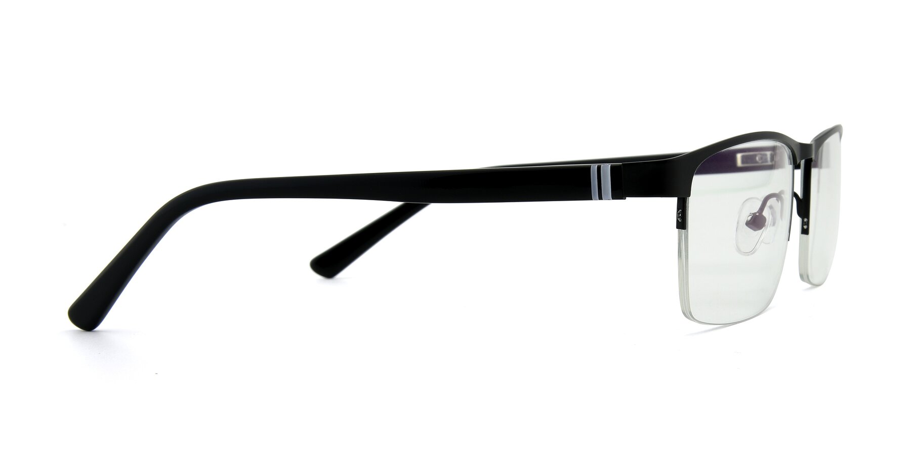 Side of 9212 in Gunmetal with Clear Blue Light Blocking Lenses