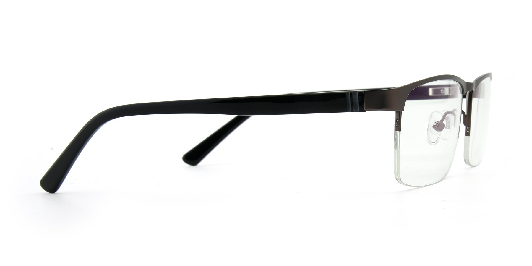 Side of 9212 in Gray with Clear Reading Eyeglass Lenses
