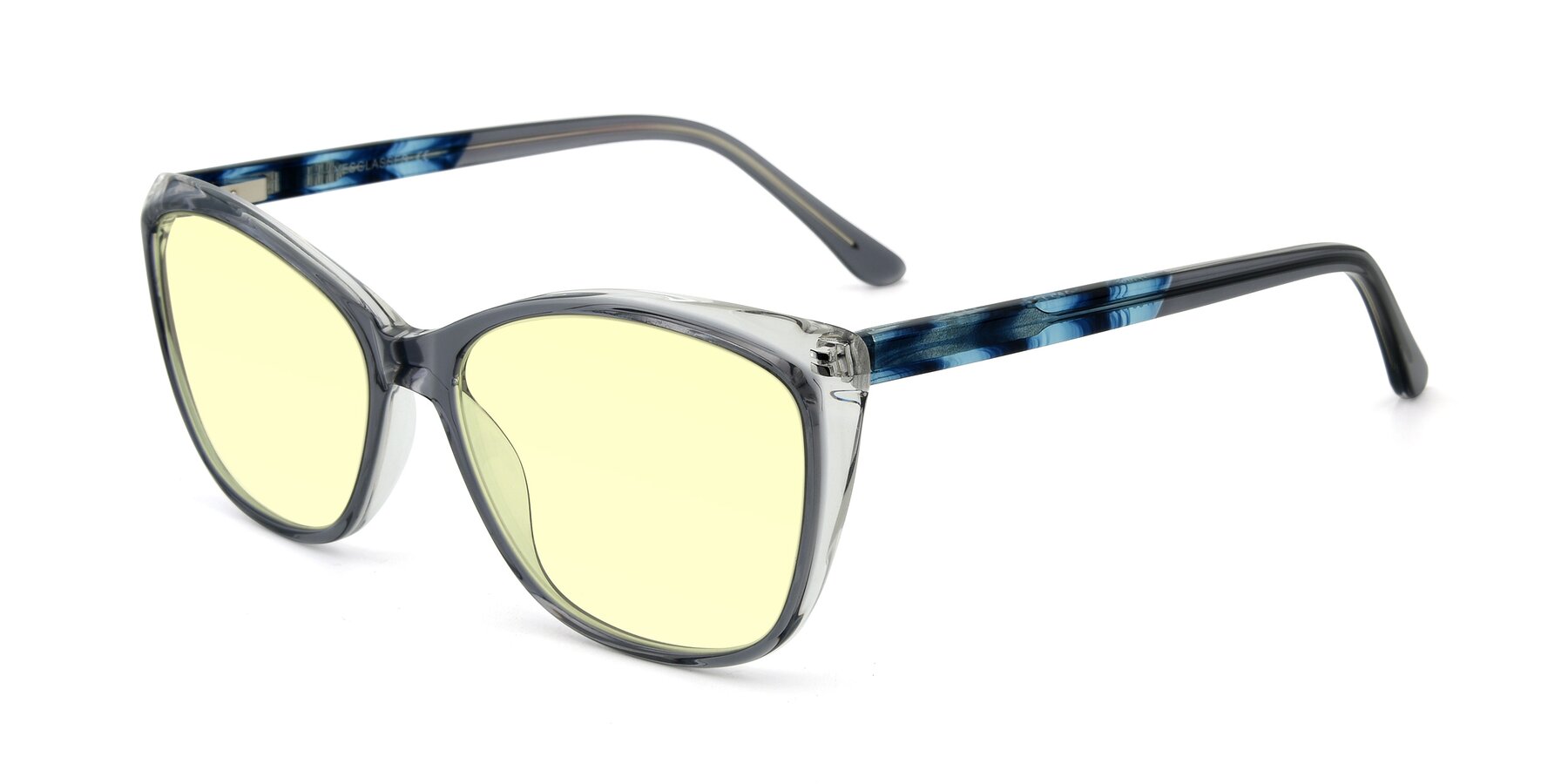 Angle of 17384 in Transparent Grey with Light Yellow Tinted Lenses