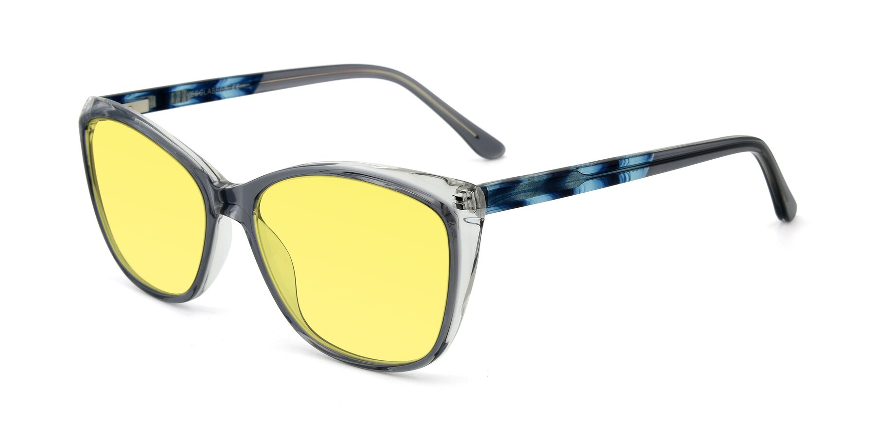 Angle of 17384 in Transparent Grey with Medium Yellow Tinted Lenses