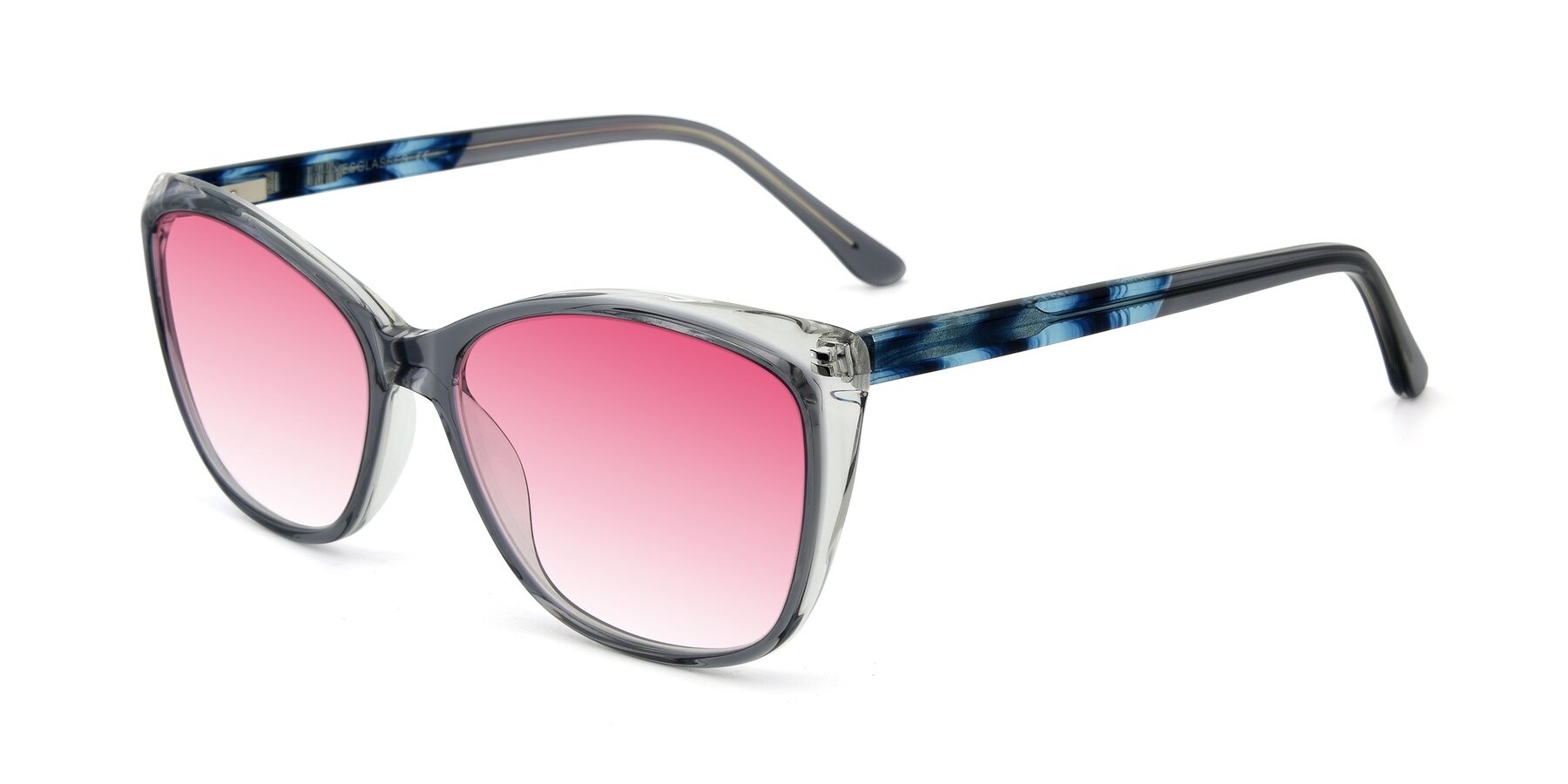 Angle of 17384 in Transparent Grey with Pink Gradient Lenses