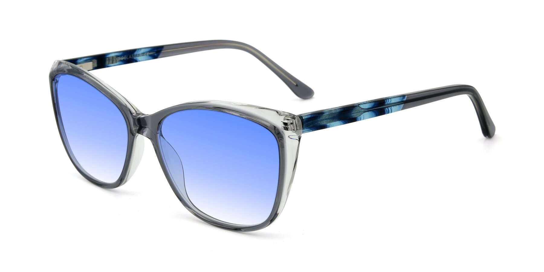 Angle of 17384 in Transparent Grey with Blue Gradient Lenses