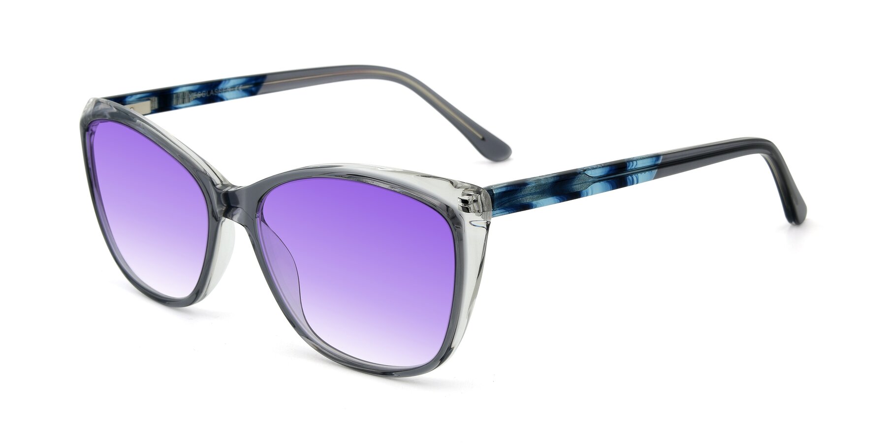 Angle of 17384 in Transparent Grey with Purple Gradient Lenses