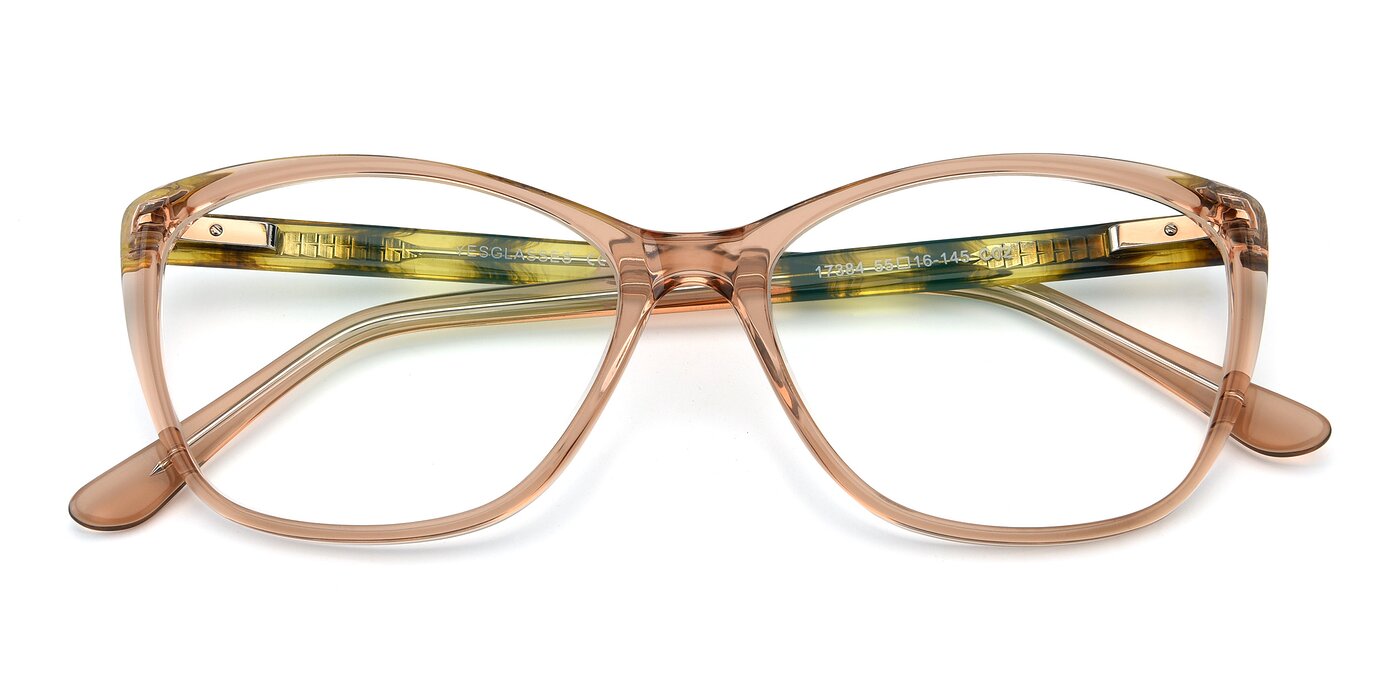 17384 - Transparent Caramel Eyeglasses