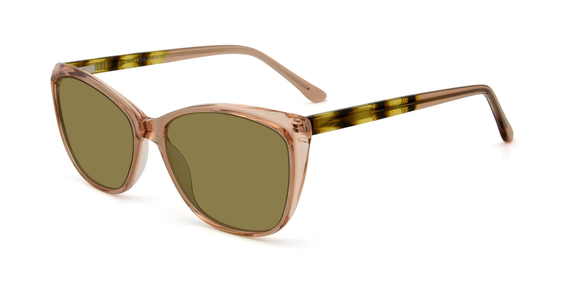 Angle of 17384 in Transparent Caramel with Brown Polarized Lenses