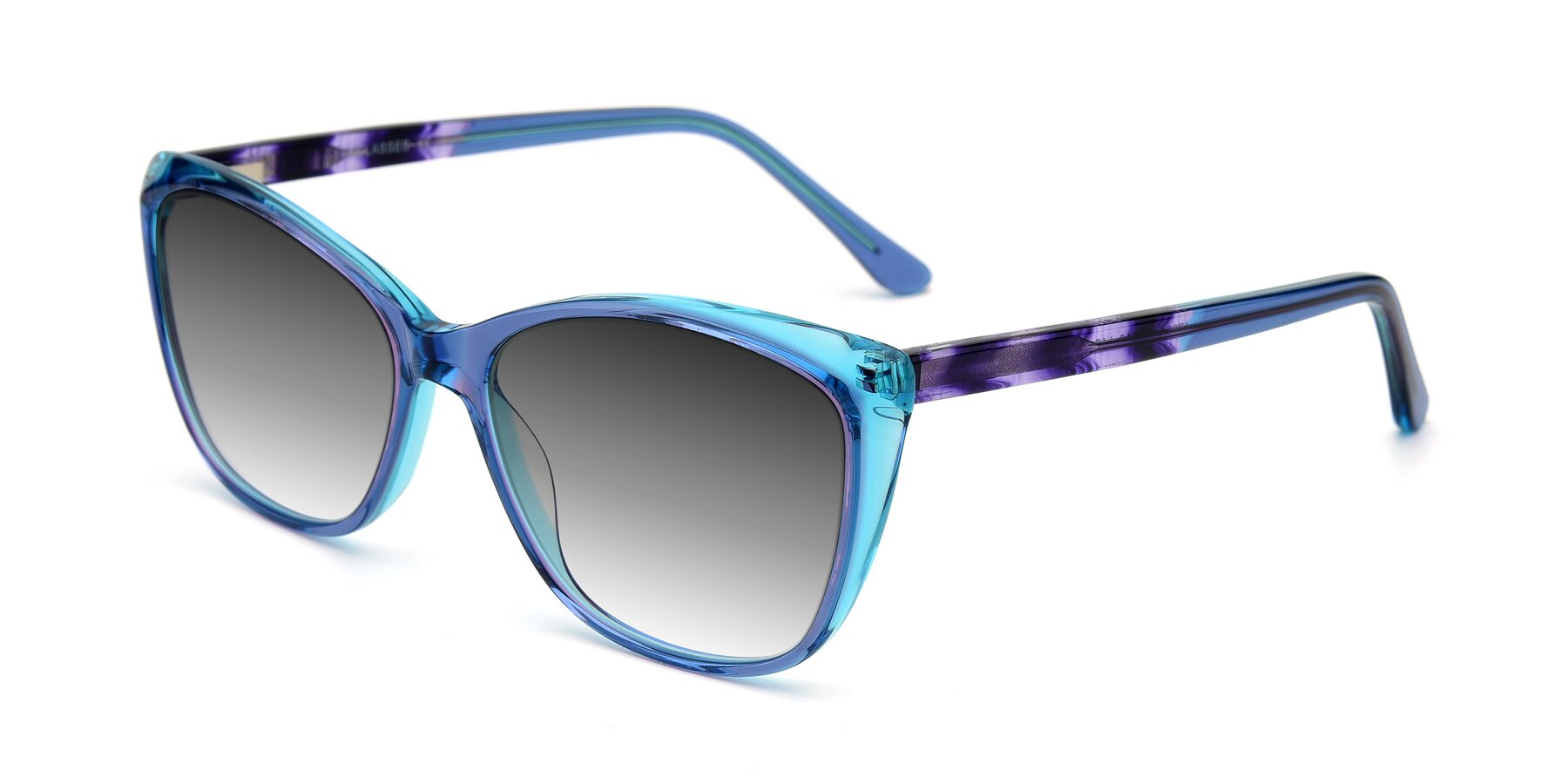 Angle of 17384 in Transparent Blue with Gray Gradient Lenses