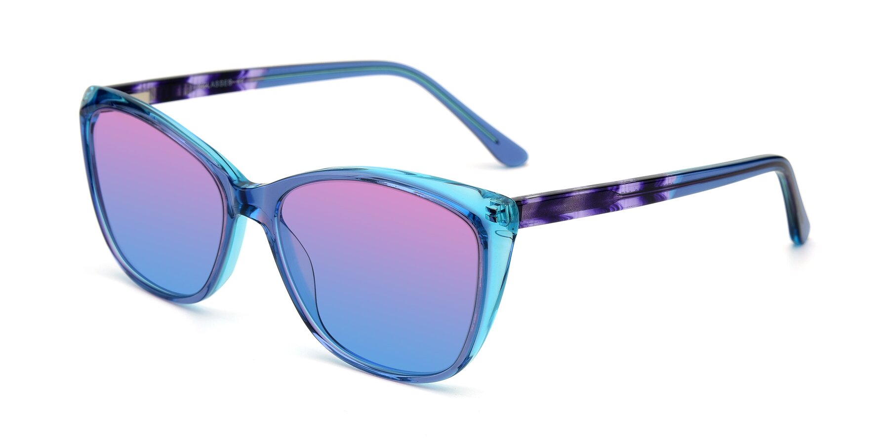 Angle of 17384 in Transparent Blue with Pink / Blue Gradient Lenses