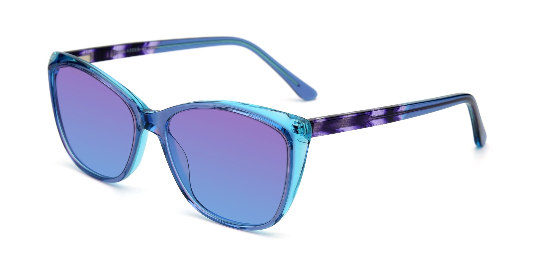 Angle of 17384 in Transparent Blue with Purple / Blue Gradient Lenses