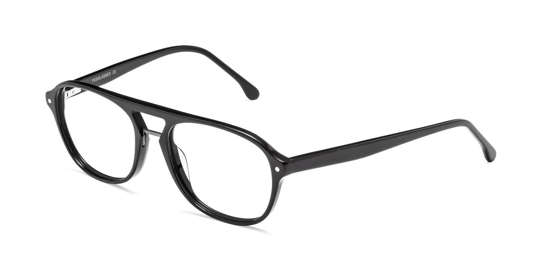 Angle of 17416 in Black with Clear Blue Light Blocking Lenses