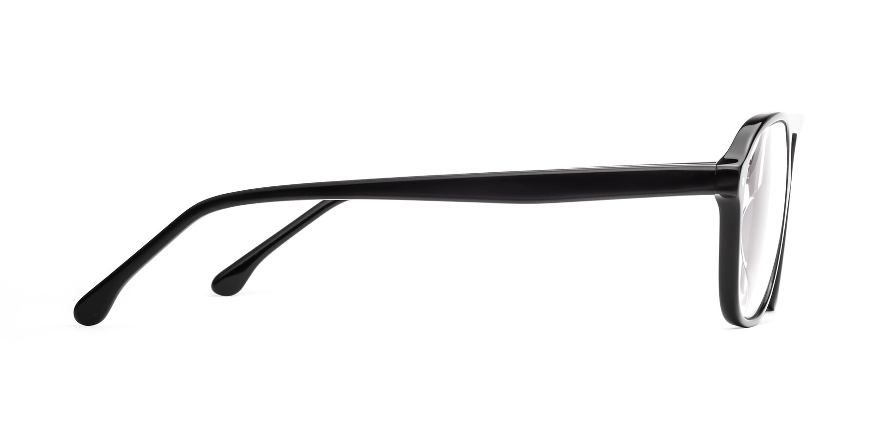 Side of 17416 in Black with Clear Blue Light Blocking Lenses