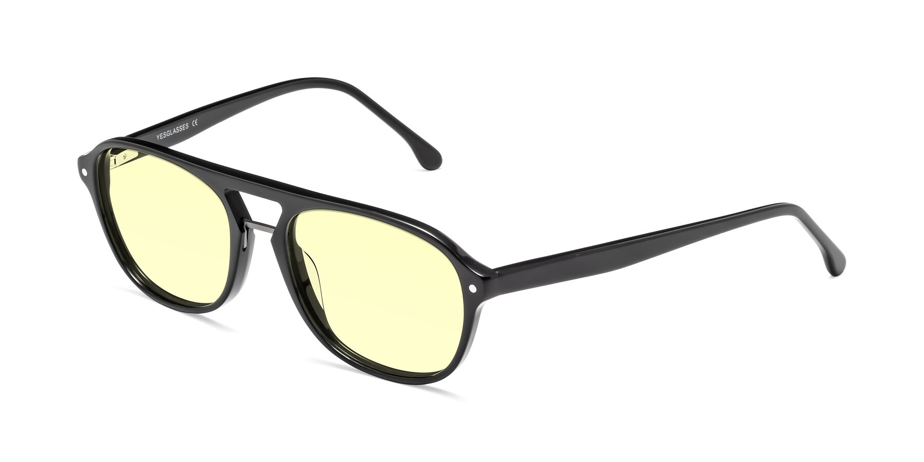Angle of 17416 in Black with Light Yellow Tinted Lenses