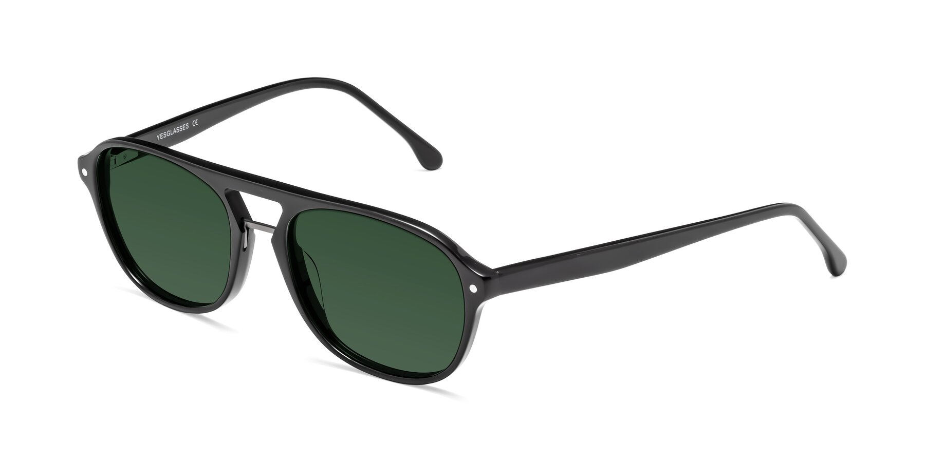 Angle of 17416 in Black with Green Tinted Lenses