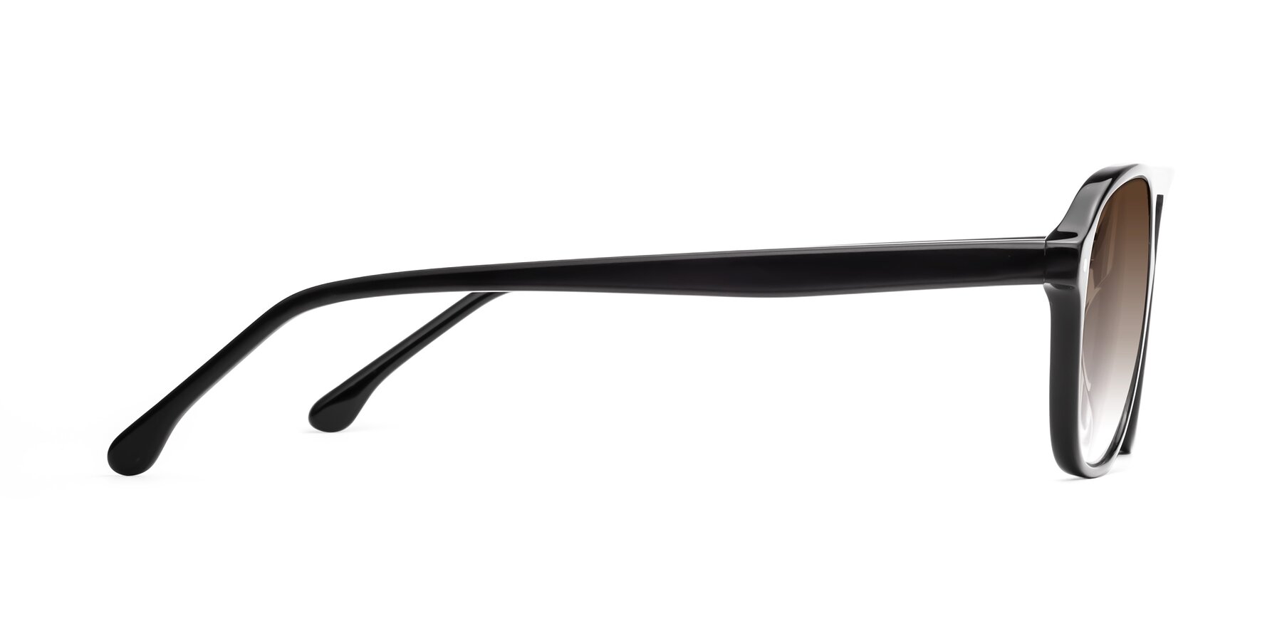 Side of 17416 in Black with Brown Gradient Lenses