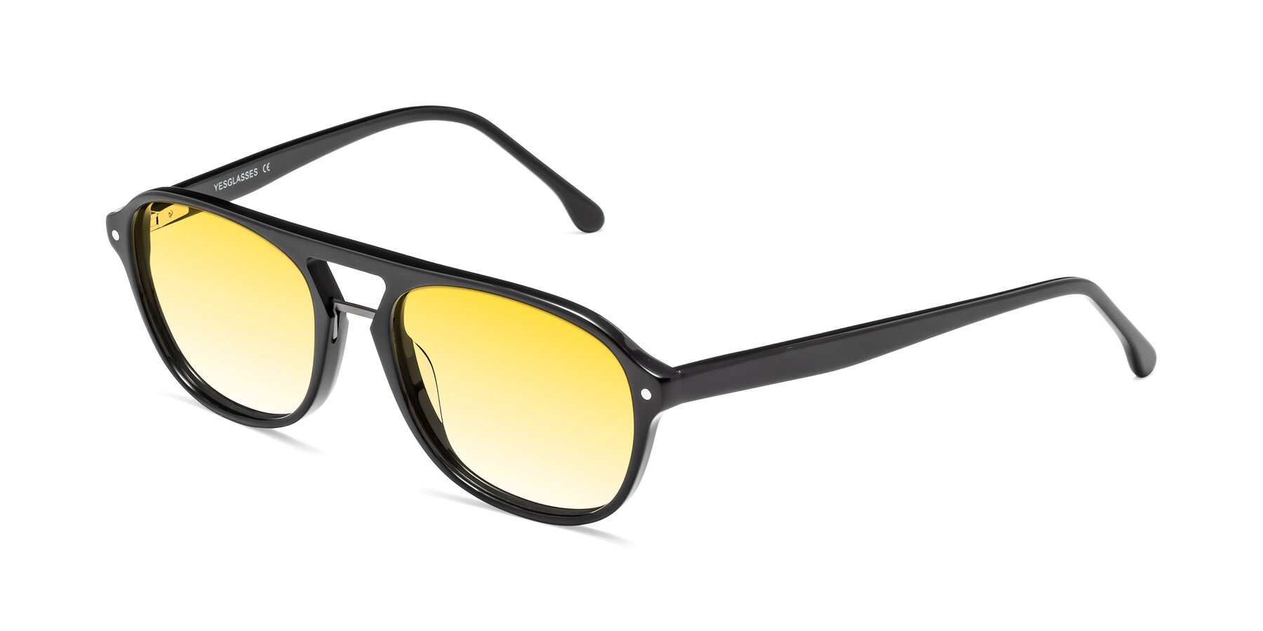 Angle of 17416 in Black with Yellow Gradient Lenses