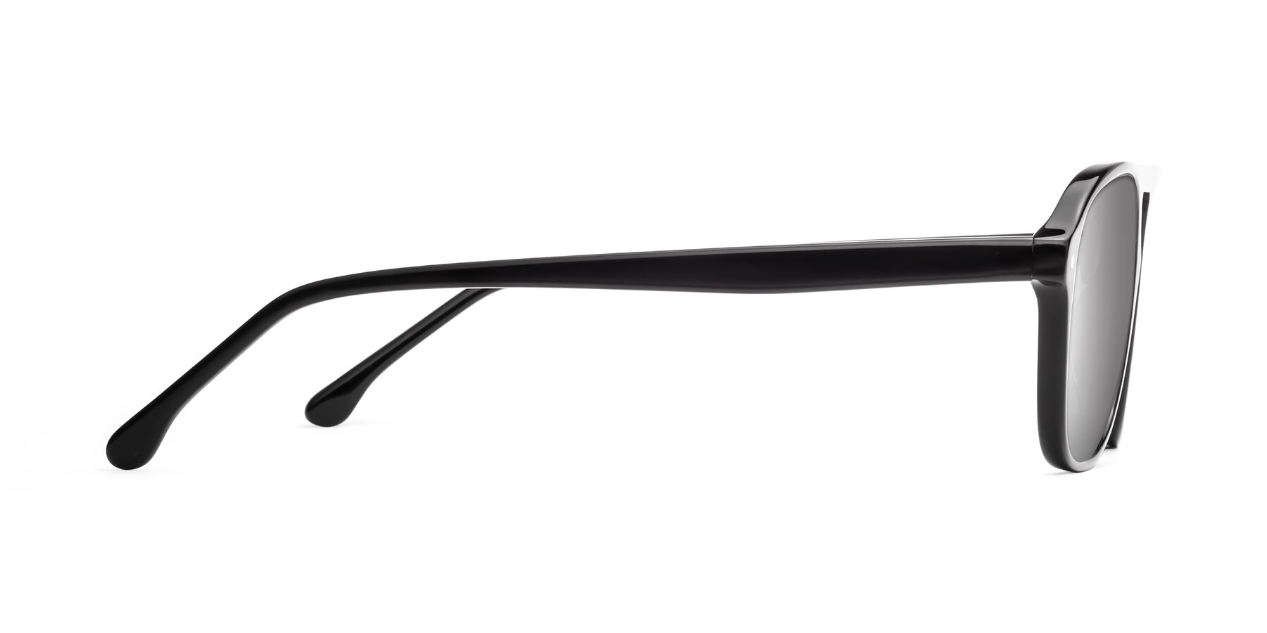 Side of 17416 in Black with Silver Mirrored Lenses