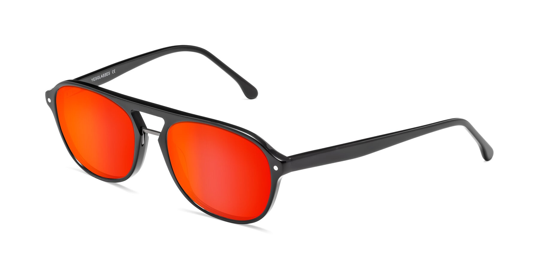 Angle of 17416 in Black with Red Gold Mirrored Lenses