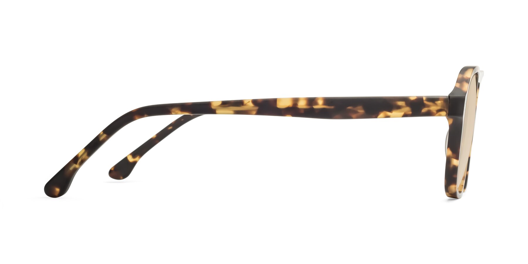Side of 17416 in Matte Tortoise with Light Brown Tinted Lenses