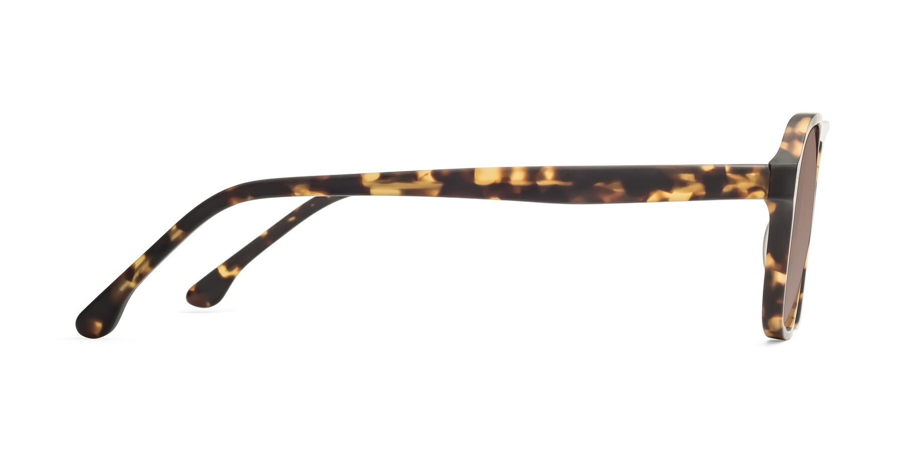 Side of 17416 in Matte Tortoise with Medium Brown Tinted Lenses