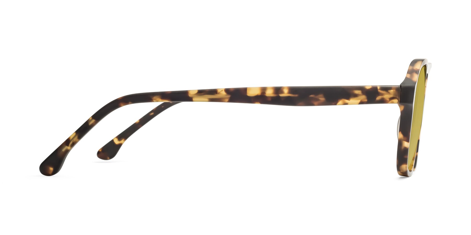 Side of 17416 in Matte Tortoise with Champagne Tinted Lenses