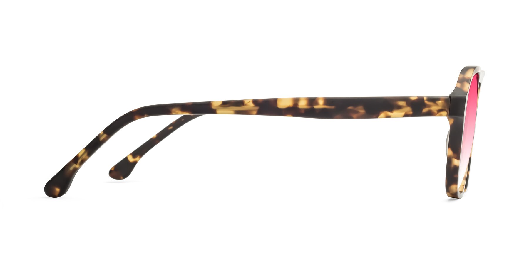 Side of 17416 in Matte Tortoise with Pink Gradient Lenses