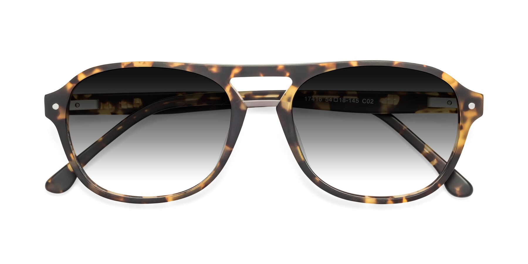 Folded Front of 17416 in Matte Tortoise with Gray Gradient Lenses