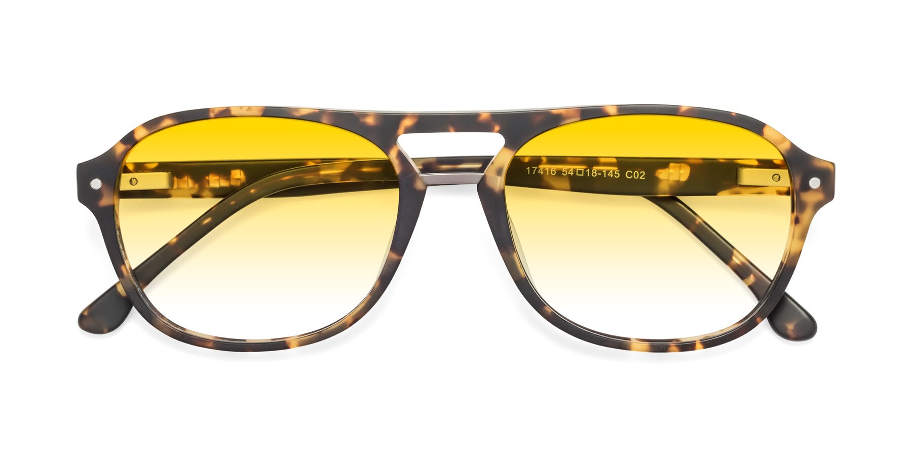 Folded Front of 17416 in Matte Tortoise with Yellow Gradient Lenses