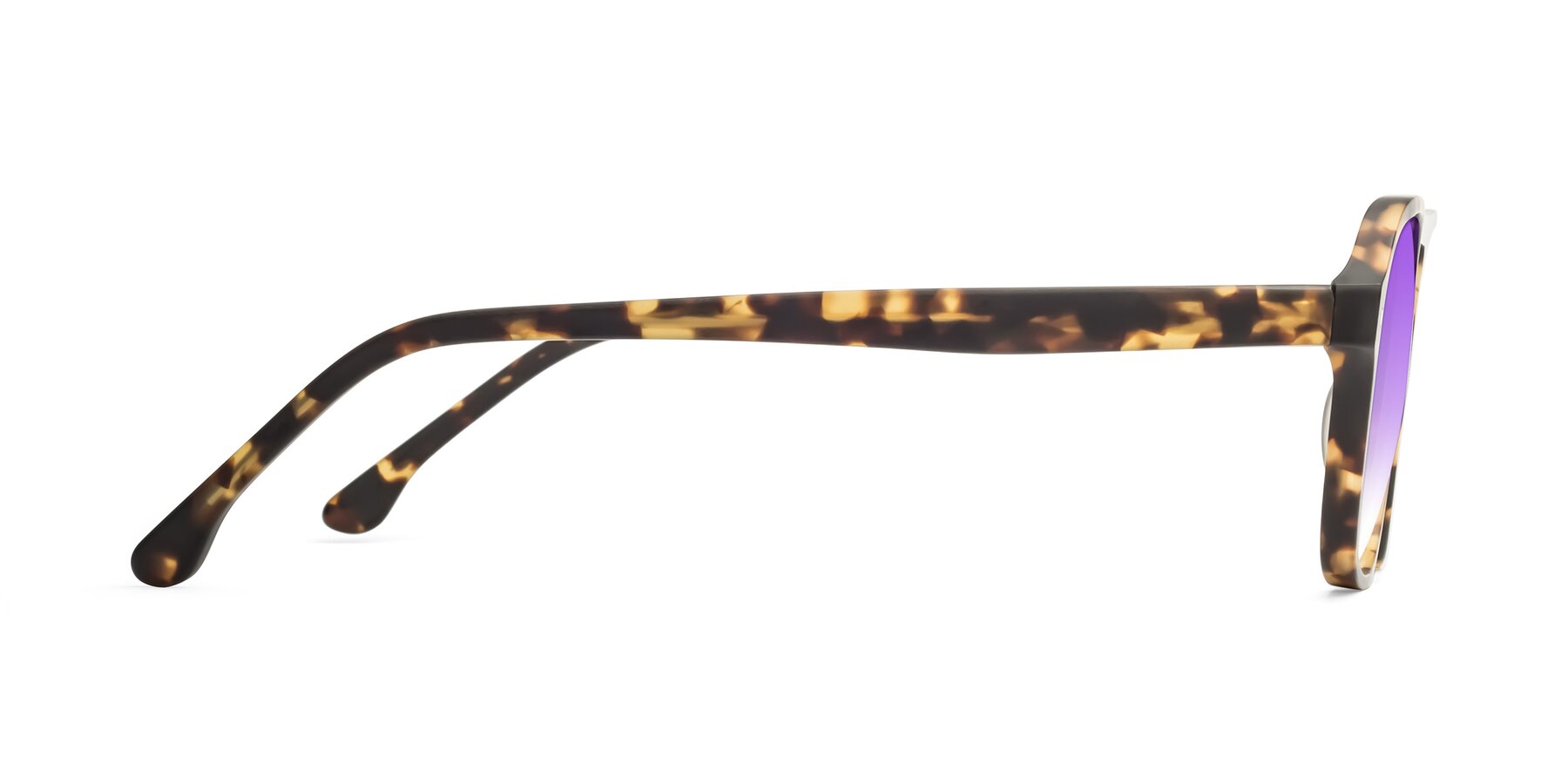 Side of 17416 in Matte Tortoise with Purple Gradient Lenses