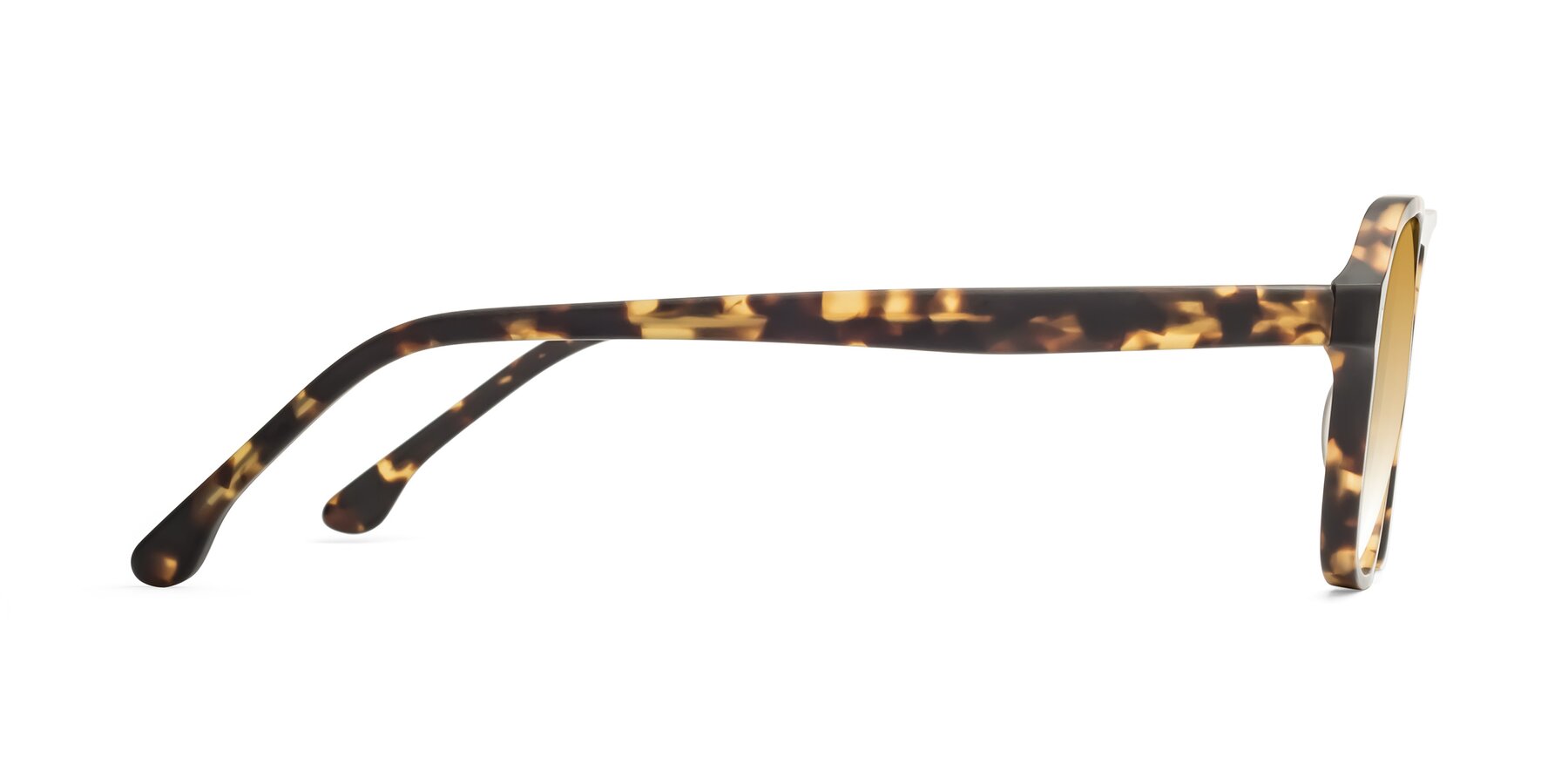 Side of 17416 in Matte Tortoise with Champagne Gradient Lenses