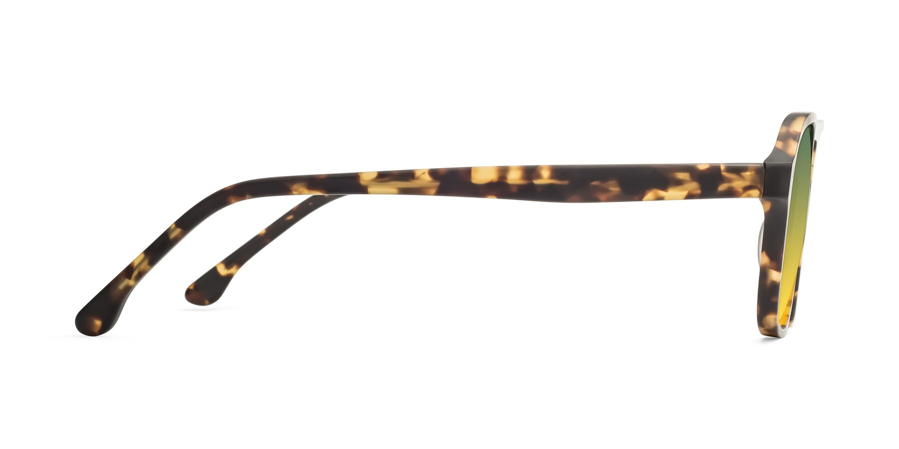 Side of 17416 in Matte Tortoise with Green / Yellow Gradient Lenses