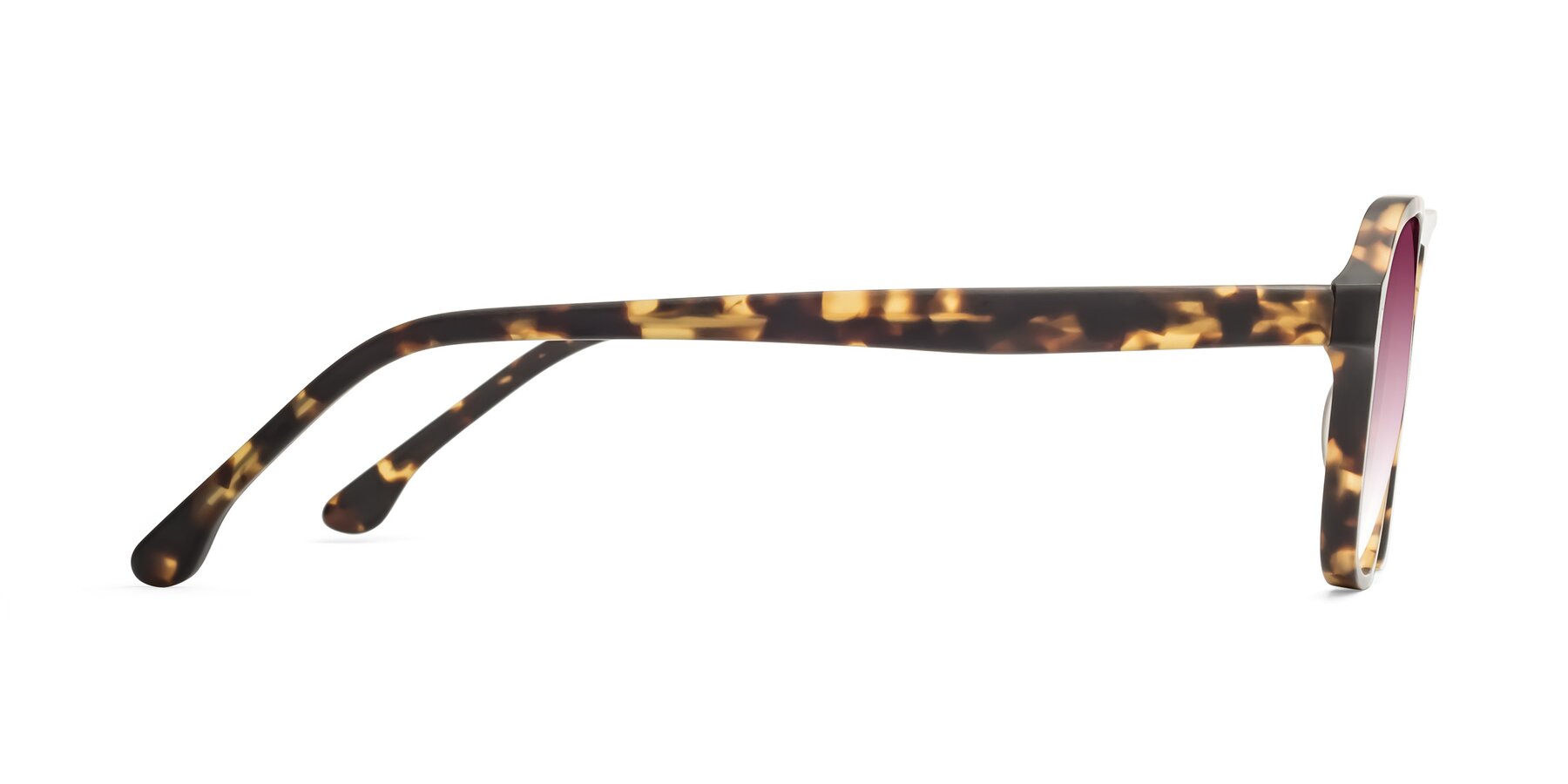 Side of 17416 in Matte Tortoise with Wine Gradient Lenses