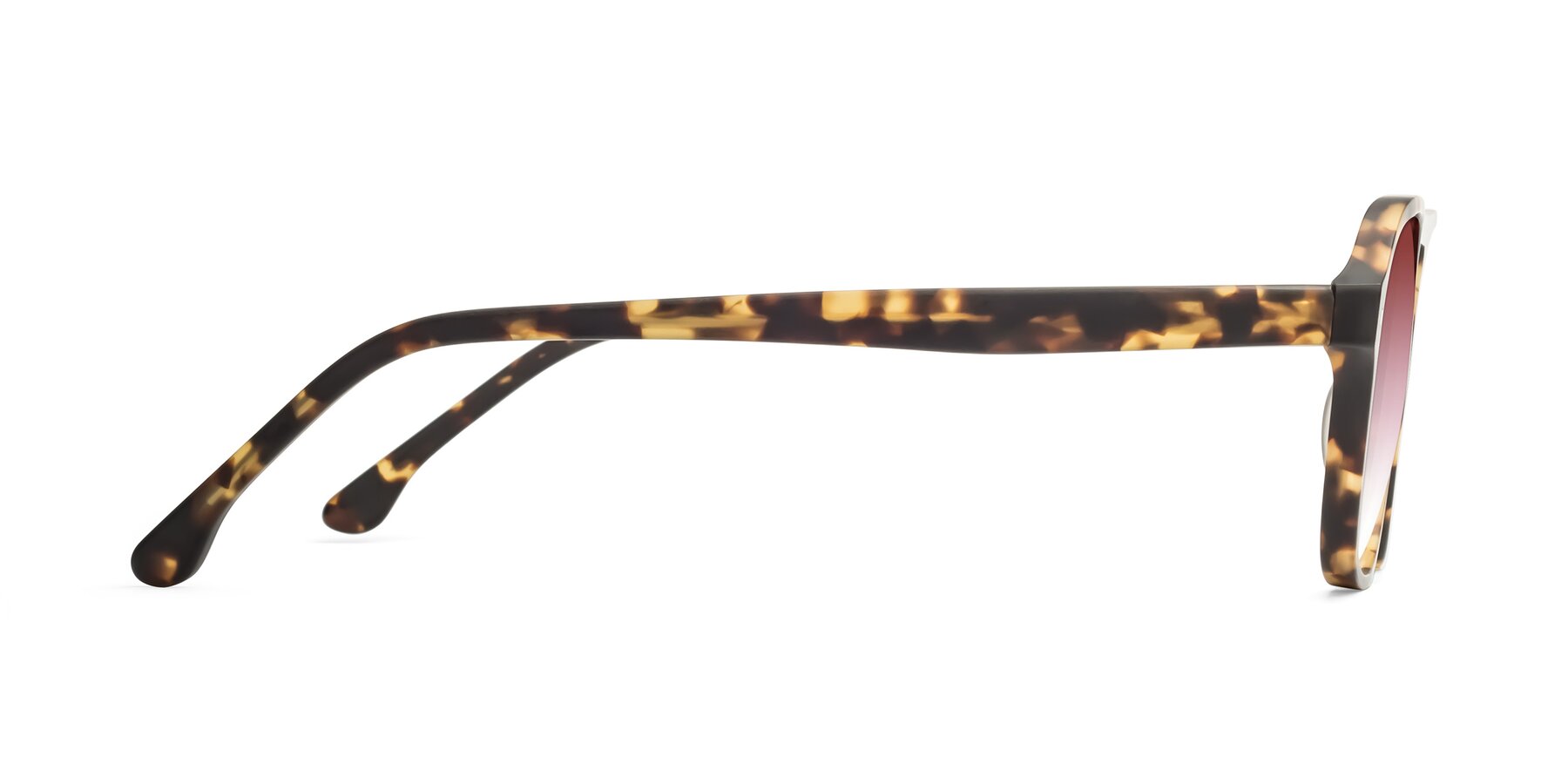 Side of 17416 in Matte Tortoise with Garnet Gradient Lenses