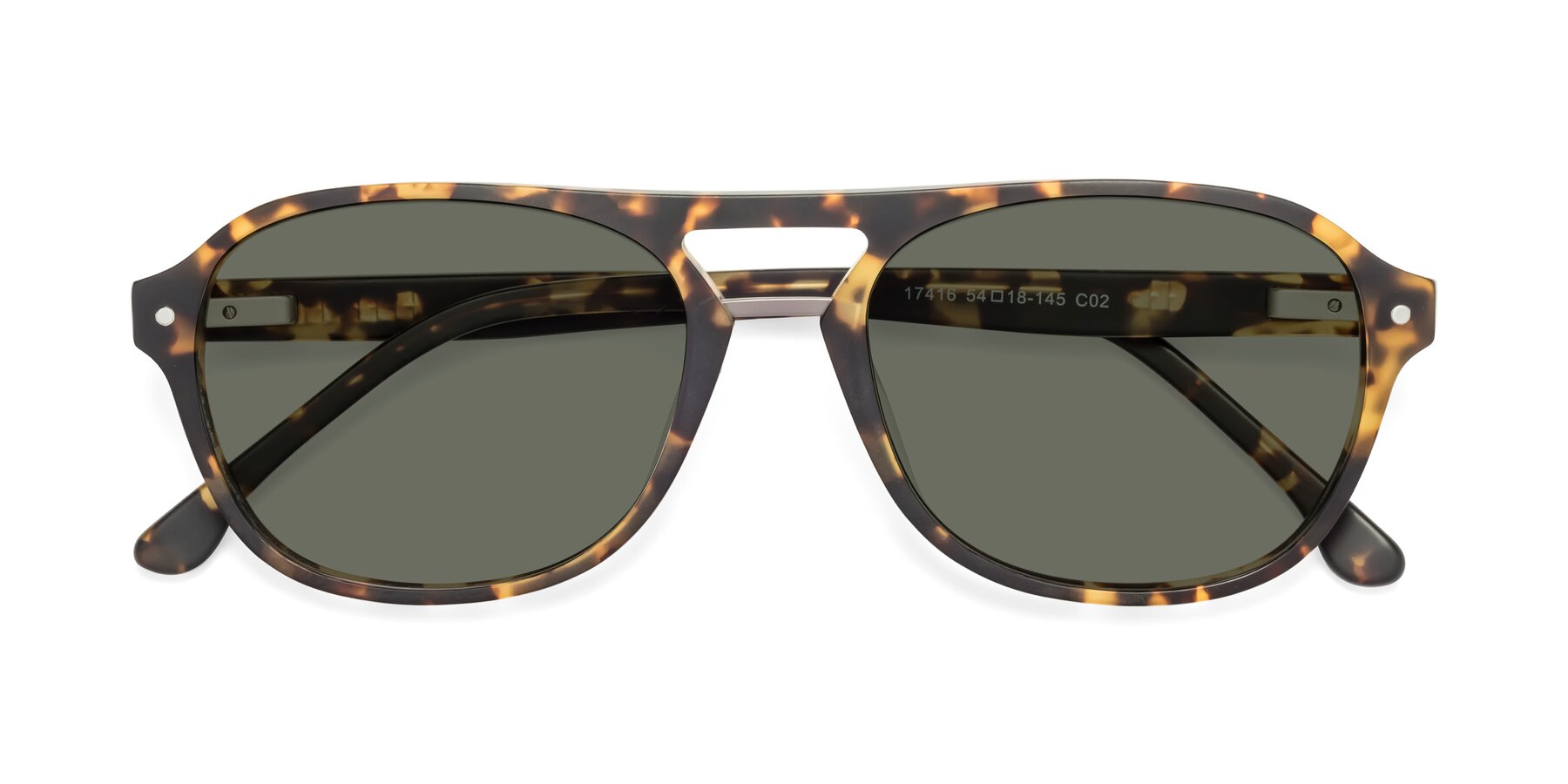 Folded Front of 17416 in Matte Tortoise with Gray Polarized Lenses