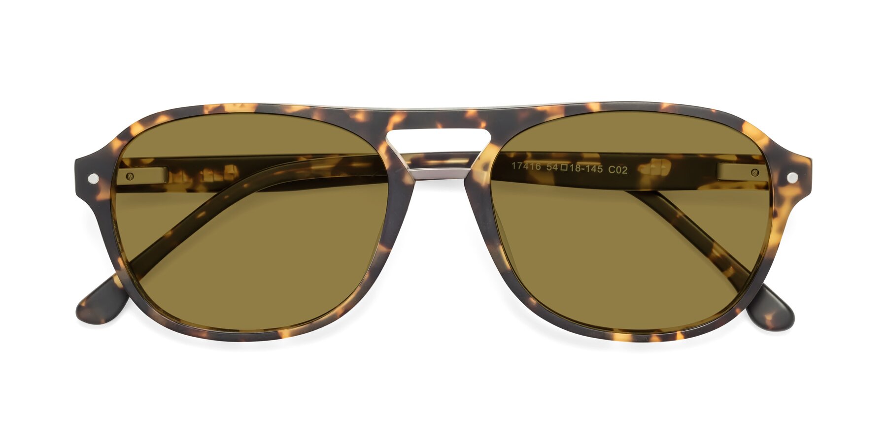Folded Front of 17416 in Matte Tortoise with Brown Polarized Lenses