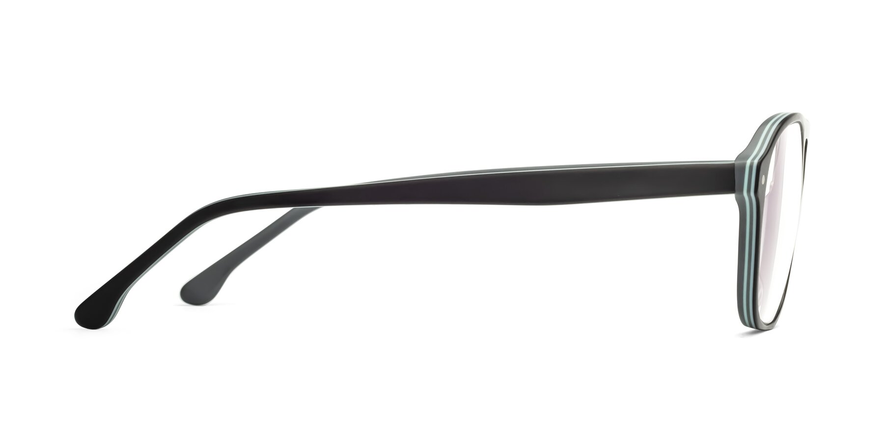 Side of 17416 in Matte Black with Clear Blue Light Blocking Lenses