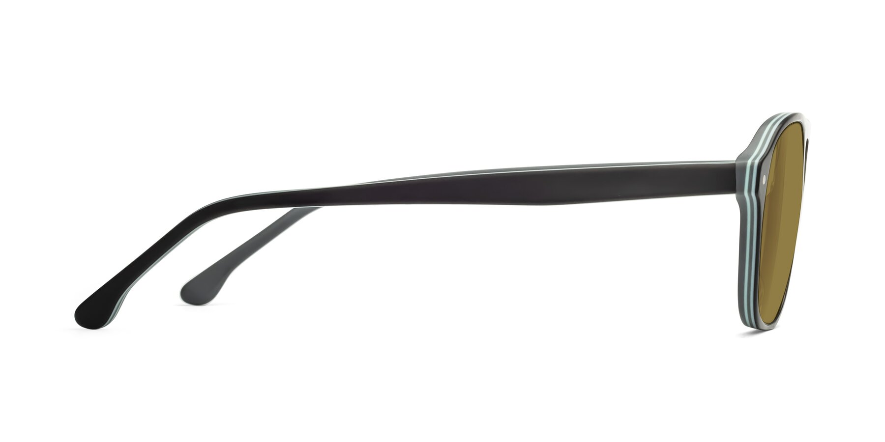 Side of 17416 in Matte Black with Brown Polarized Lenses