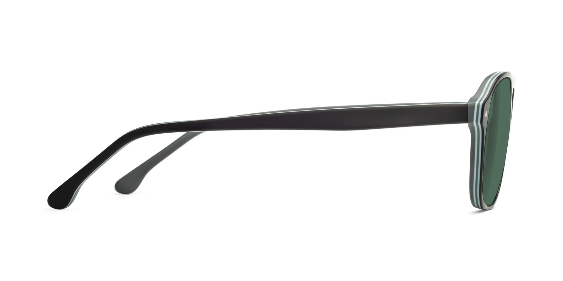 Side of 17416 in Matte Black with Green Polarized Lenses