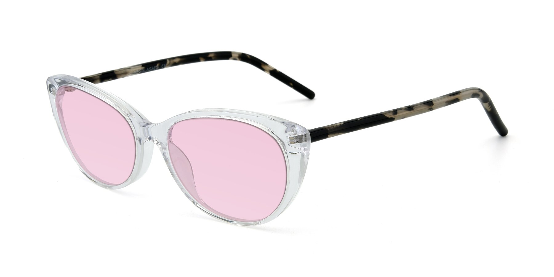 Angle of 17420 in Clear with Light Pink Tinted Lenses