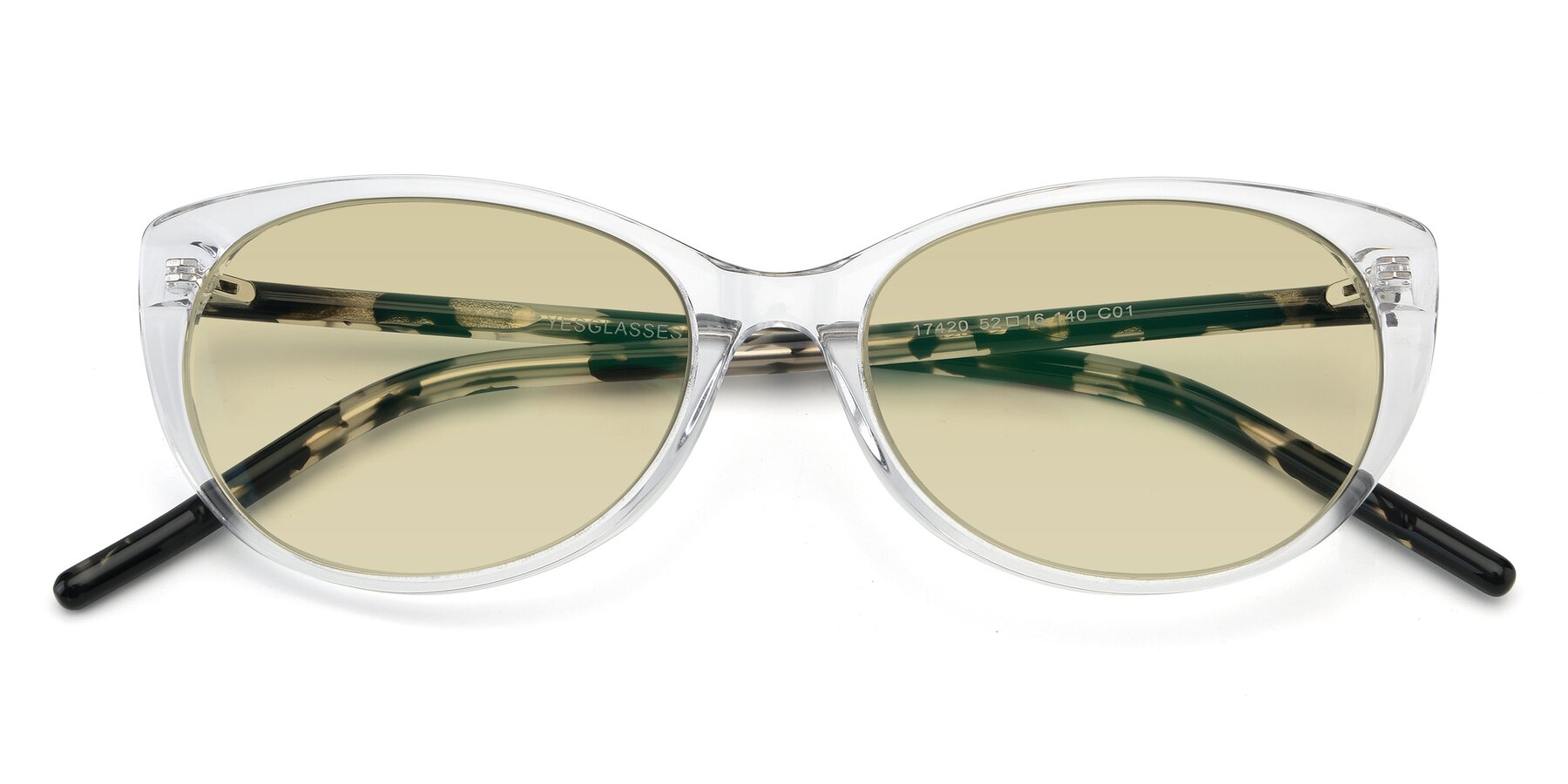 Folded Front of 17420 in Clear with Light Champagne Tinted Lenses