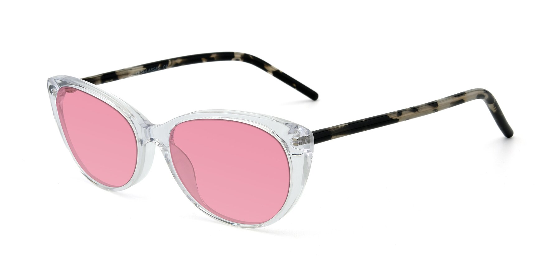 Angle of 17420 in Clear with Pink Tinted Lenses