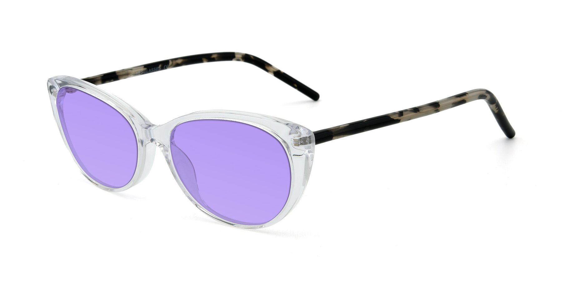 Angle of 17420 in Clear with Medium Purple Tinted Lenses