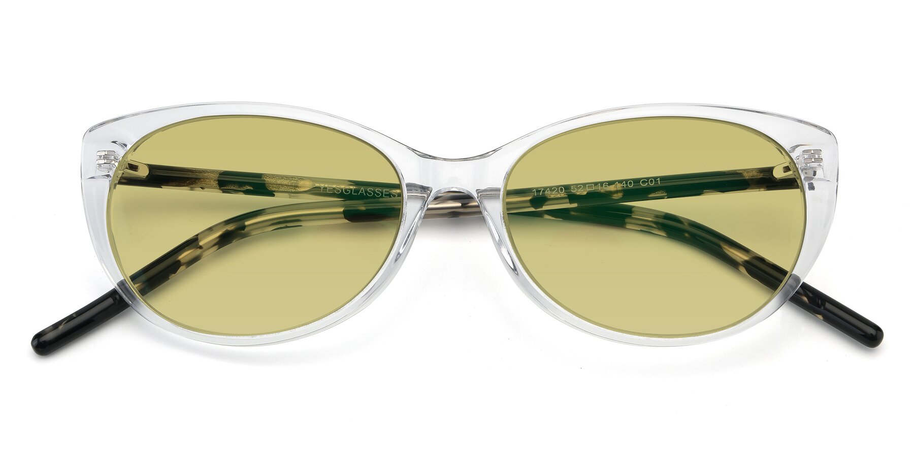 Folded Front of 17420 in Clear with Medium Champagne Tinted Lenses