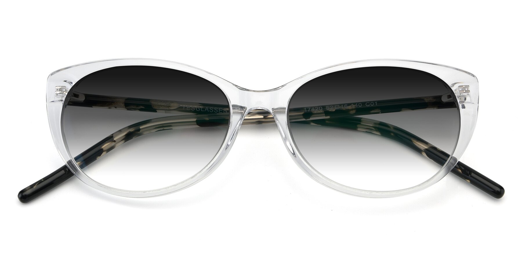 Folded Front of 17420 in Clear with Gray Gradient Lenses