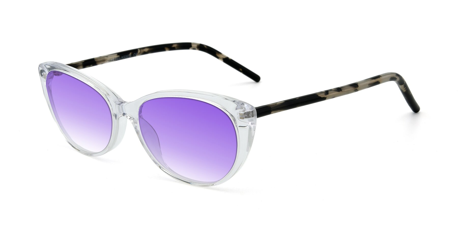 Angle of 17420 in Clear with Purple Gradient Lenses