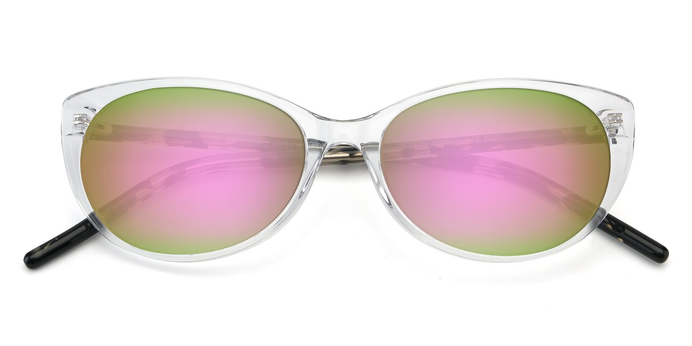 17420 - Clear Flash Mirrored Sunglasses